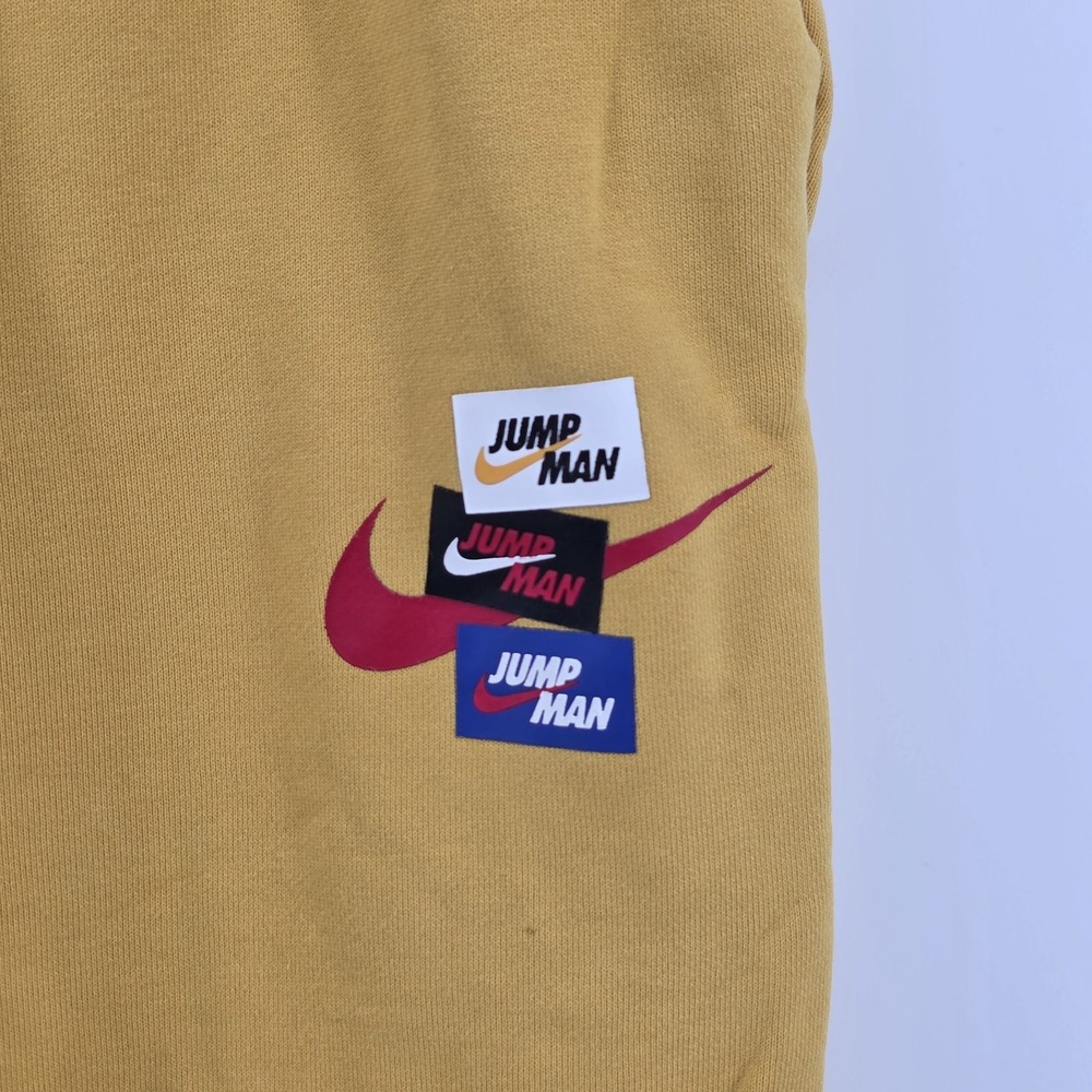 Nike Air Jordan Jumpman Jogger Pants Mens Large Yellow Drawstring Pockets - Picture 4 of 13